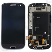 Дисплей Samsung I9300 S3 в сборе с тачскрином и рамкой Чёрный