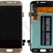 Дисплей Samsung G925F S6 Edge в сборе с тачскрином и рамкой Золото