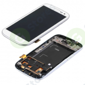 Дисплей Samsung I9300 S3 в сборе с тачскрином и рамкой Белый