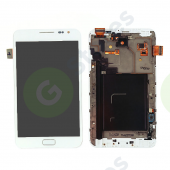 Дисплей Samsung N7000 в сборе с тачскрином и рамкой Белый Original